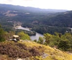A view from Mount Daniel looking down at Gunboat Bay on the Sunshine Coast