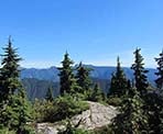 View of the back-country mountains from the top of Mount Fromme in North Vancouver