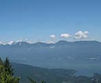 One of the scenic views from the top of Mount Gardner on Bowen Island, BC