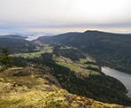 A view of Salt Spring Island and Burgoyne Bay near Baynes Peak