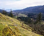 The view of farms on Salt Spring Island from Mount Maxwell Provincial Park