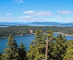 The view from the top of Mount Norman on Pender Island