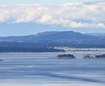 The view across the Southern Gulf Islands from Mount Norman