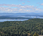 A view from the top of Mount Norman on Pender Island, BC