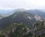 A view into the backcountry from the top of Mount Seymour