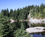 A view of Mystery Lake near Mount Seymour in North Vancouver