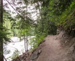 The trail along the Green River towards Nairn Falls, just south of Pemberton, BC