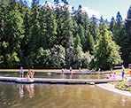 The dock at One Mile Lake in Pemberton, BC