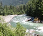 The Coquihalla River along the trail to Othello Tunnels