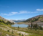 A view at the junction to Panorama Ridge looking out towards the Helm Lake area