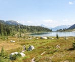 A view of Rainbow Lake from the west end of the lake