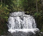 The upper falls waterfall near Rolley Lake