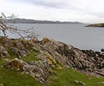 The view across Swanson Channel from Ruckle Provincial Park