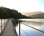 The floating bridge at Sasamat Lake near Belcarra