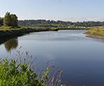 The Serpentine River next to the dyke trail in Serpentine Fen