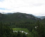 The view of the Shadow Lake area from the lookout