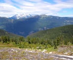 A view of the backcountry from the Skyline North Trail of the Soo Range and Ipsoot Mountain
