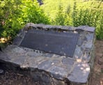 The memorial plaque in remembrance of the air disaster in 1956