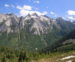 The view across the valley of Mount Rexford from the Slesse Memorial Trail