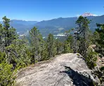 The view of Mount Garibaldi from Slhanay Peak