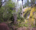 The Loop Trail through Smoke Bluffs Park used to access the climbing areas