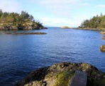 A view near the beach area looking out toward Grand Island