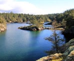 A view near the entrance to Smuggler Cove Marine Provincial Park