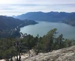 The view of Howe Sound from the Stawamus Chief in Squamish