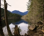 The view along the Buntzen Lake Trail looking towards the North Beach