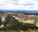 The view from near the First Brother looking back towards the ridge near the Heather Trail