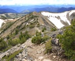 A view from the First Brother looking back along the ridge