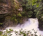 A view of Twin Falls in North Vancouver further downstream after a heavy rainfall