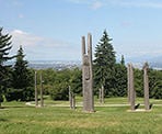 The Japanese Totem Poles on Burnaby Mountain near Horizons Restaurant