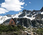 The BCMC cabin at Wedgemount Lake north of Whistler, BC