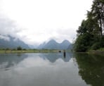 The canoe trip along Widgeon slough towards the campsite