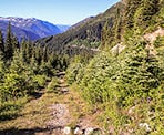 The view looking back down the beginning of the Zoa Peak Trail