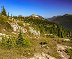 A view of Zum Peak in the distance from the Zoa Peak Trail