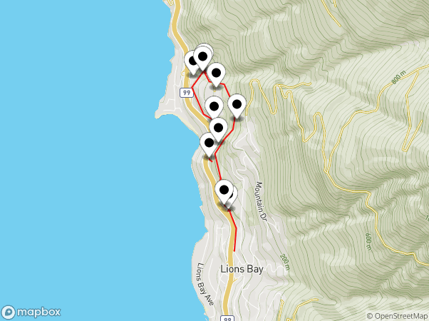 Lions Bay Loop Map