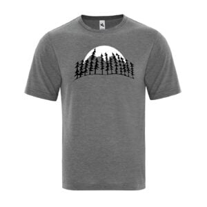 Treeline Moon Men's Grey T-Shirt