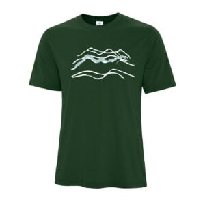 Wavy Mountains Men's Green T-shirt